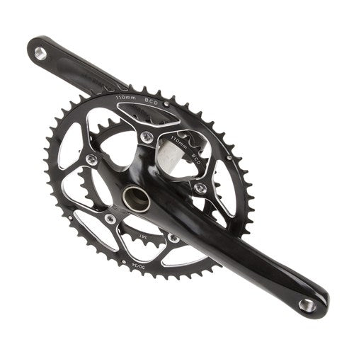 M-Wave Cranket Race Double 10V 50 34T Hollowtec2 Black 172,5 mm