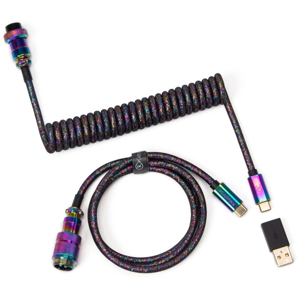 Cable de aviador en espiral de KeyCron USB-C 3.2 Gen 1