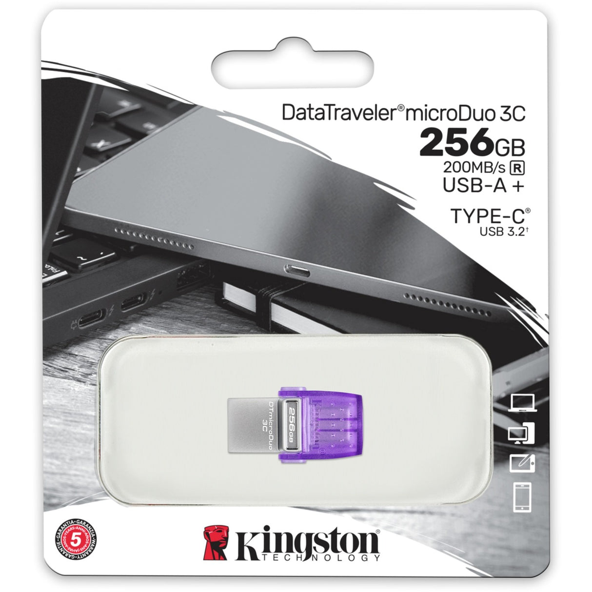 Kingston DataTraveler Microproovo 3c 256 Go