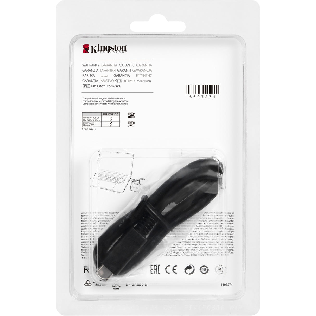 Lecteur microSD du flux de travail de Kingston