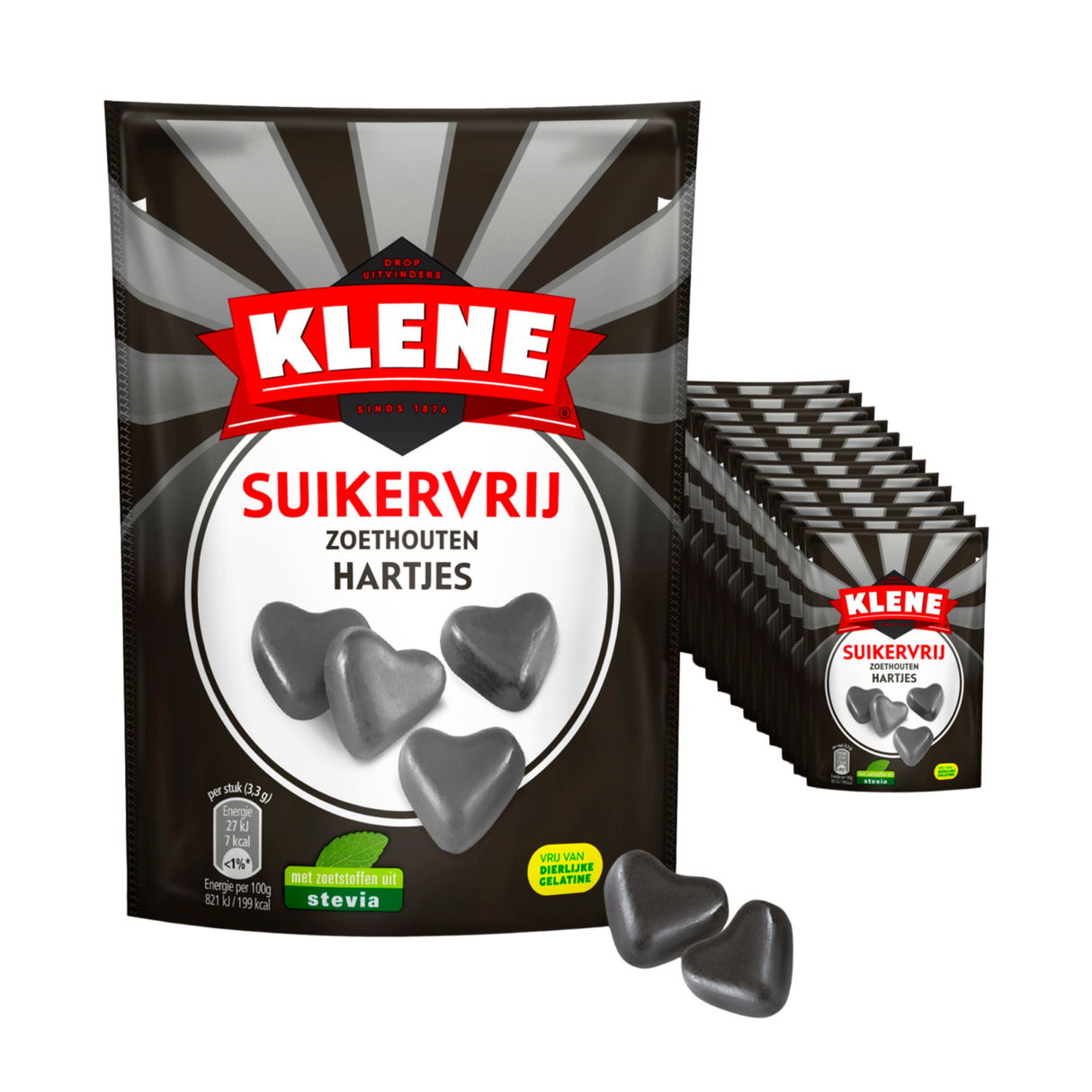 Klene serca lukrecjowe bez cukru (12x 110gr)
