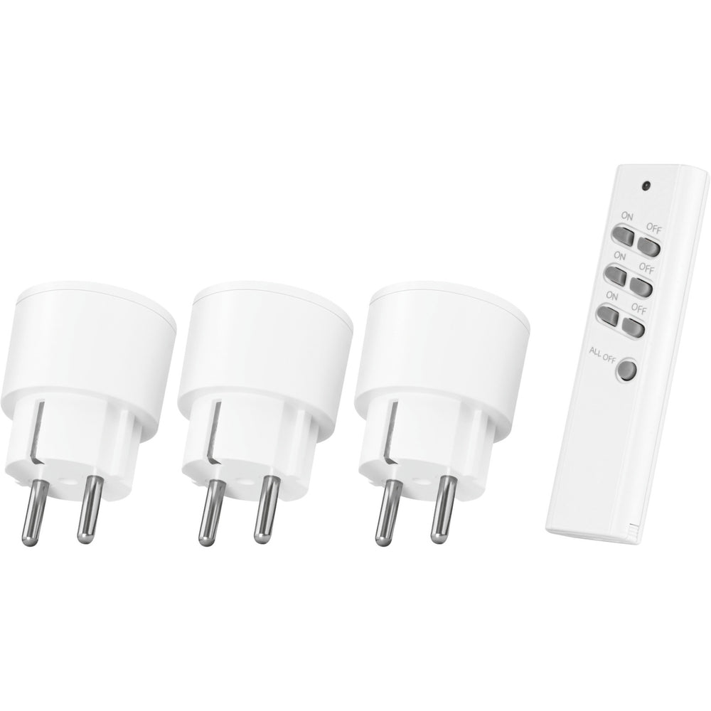 Klik på Klik på Switch Set Wireless 3 -stik med fjernbetjening