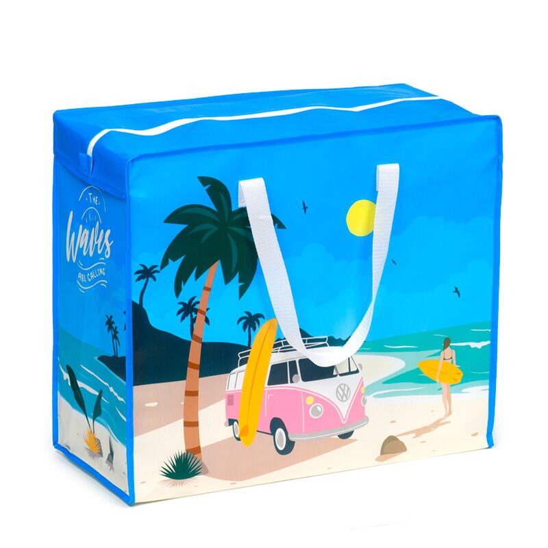 Volkswagen van VW T1 Waves laundry bag storage bag with zipper