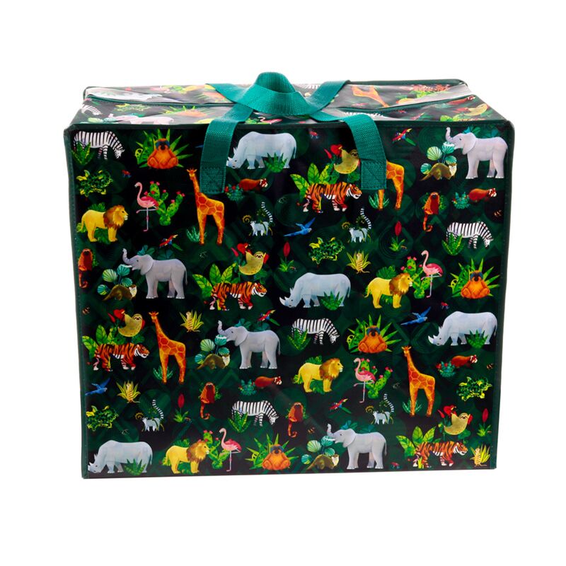 Sac de rangement à linge riche en animaux avec fermeture éclair
