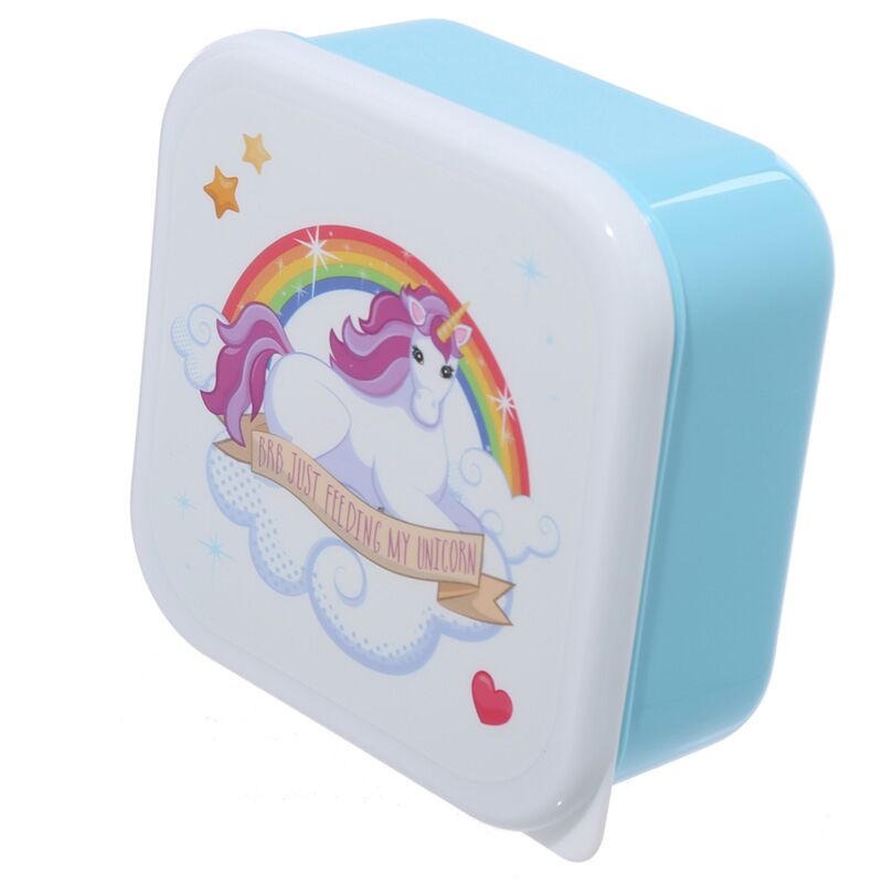 Set 3 lunch box S M L - Enchanting Rainbow Unicorn