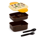 Jolly rogers pirate clip bento box lancheira com talheres