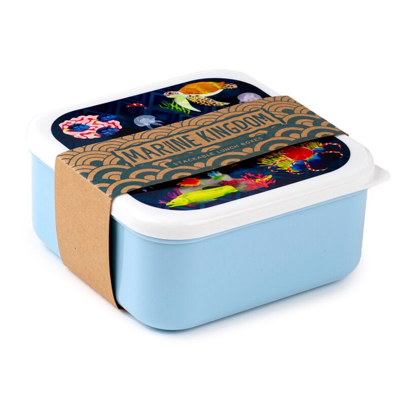 Ustaw 3 pudełko na lunch M L XL - Królestwo morskie