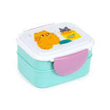Beans co gatos clip bento box lunch box cubiertos