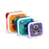 Réglez 3 boîtes à lunch m l xl dia de los muertos