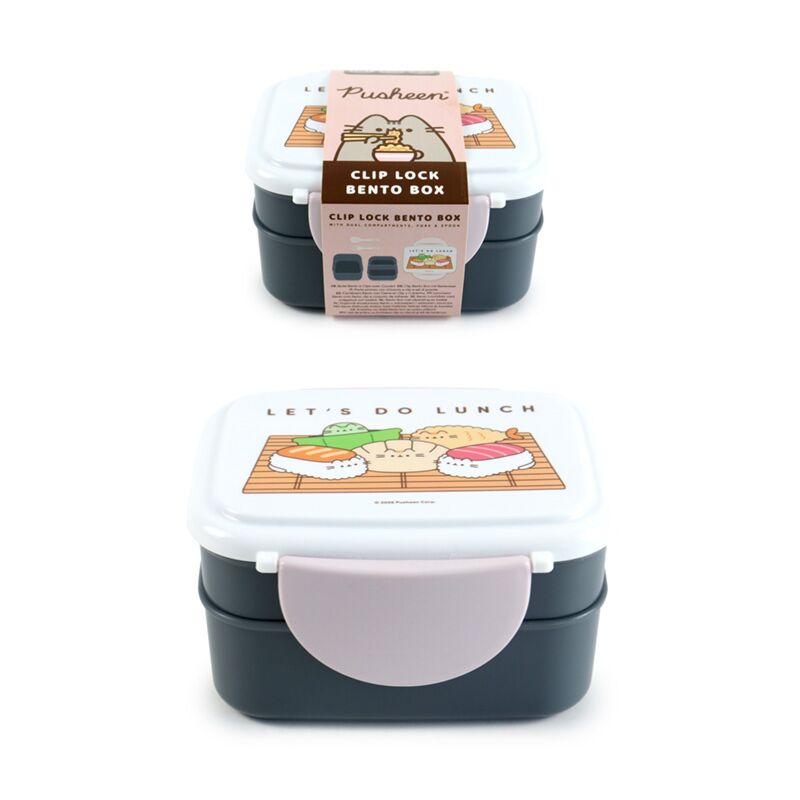 Pusheen de kat sushi club clip bento box lunchtrommel bestek