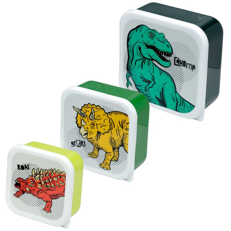 Set 3 Lunch Box M L XL - Dinosaurs