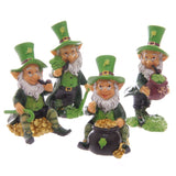 Irish lucky leprechaun miniature figurines 9 - 11cm