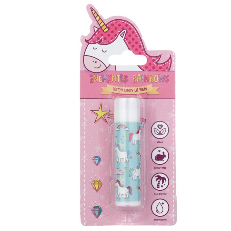Rainbow unicornio de bálsamo labial - Algodón de azúcar