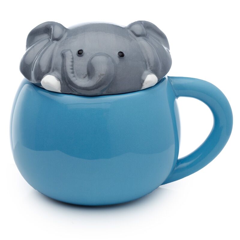 Víko Adoramals Elephant vytvořilo keramický hrnek