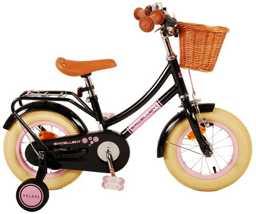 Volare Excelless Children's Bicycle - Girls - 12 polegadas - preto