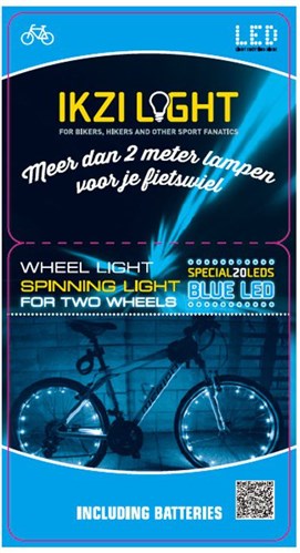Hjul lys 20-ledet ledning 2,2 m Wiel Light V 2-hjulblå