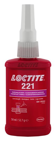 Loctite borgmiddel 221 50ml (laag)