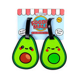 Foodiemals avocado pvc suitcase label set of 2