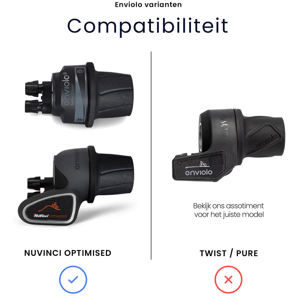 Leva della leva del cambio Enviolo Nuvinci sopra l'interruttore rotante