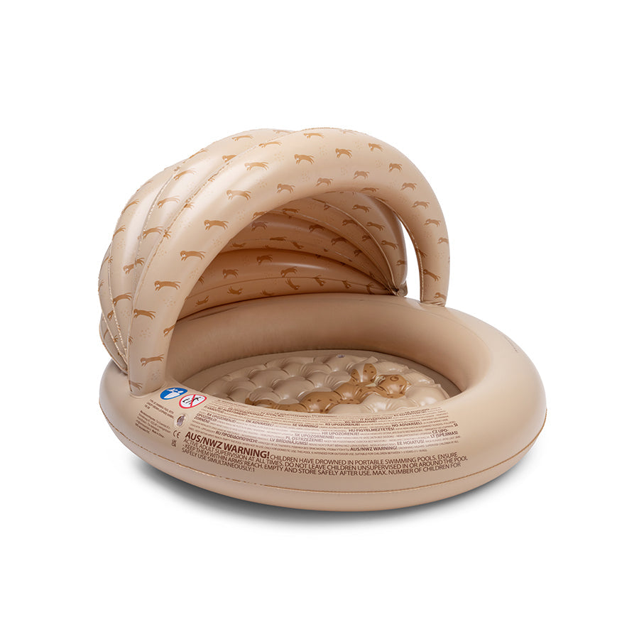 Roamer | Piscina marrone Ø 100 con tenda da sole