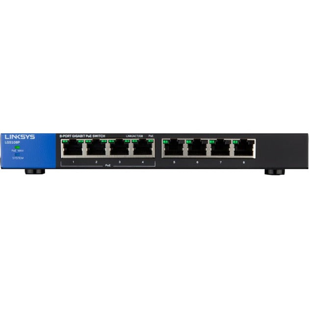 Linksys Linksys LGS108P Unmanaged Switch Poe+