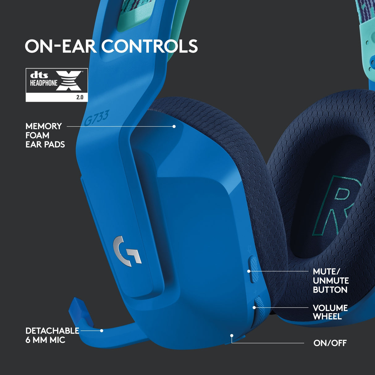 Logitech G733 Auriculares de juegos RGB Wireless Wireless Lightspeed