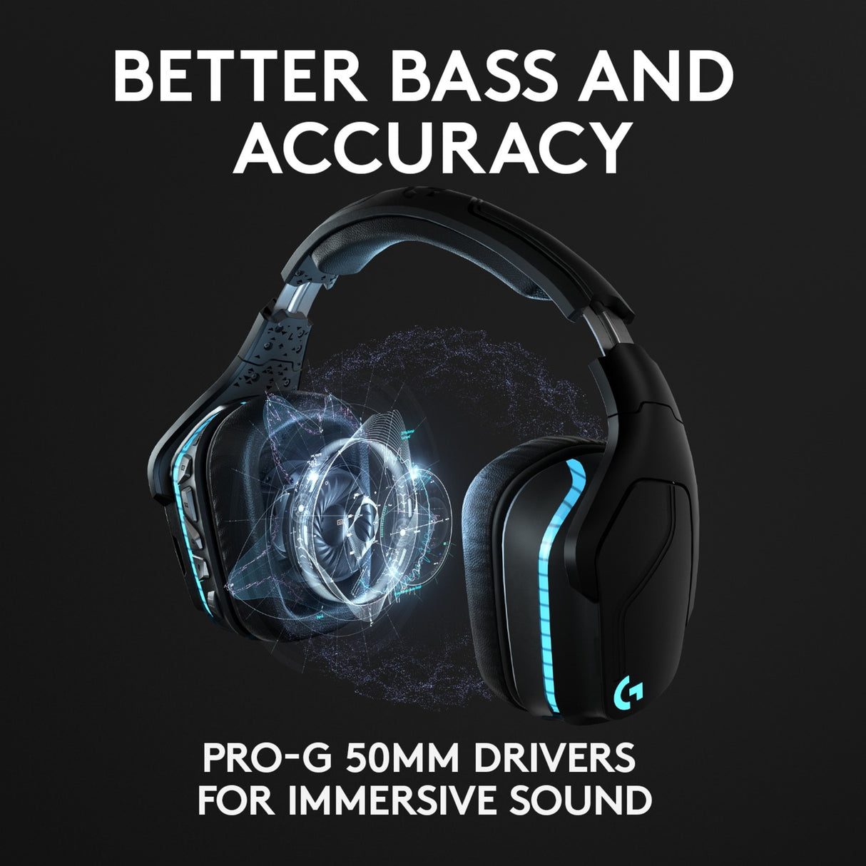 Logitch G935 Wireless 7,1 Sound Sound Luuchten