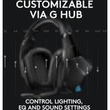 Logitch G935 Wireless 7,1 Sound Sound Luuchten