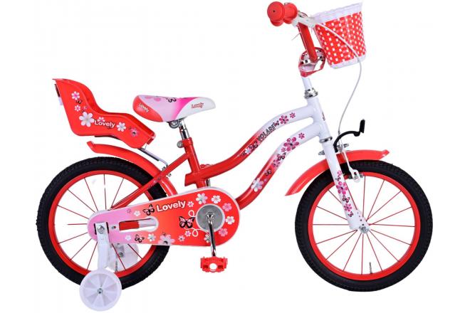 Volare Lovely Children's Bike Girls 16 inch Red White