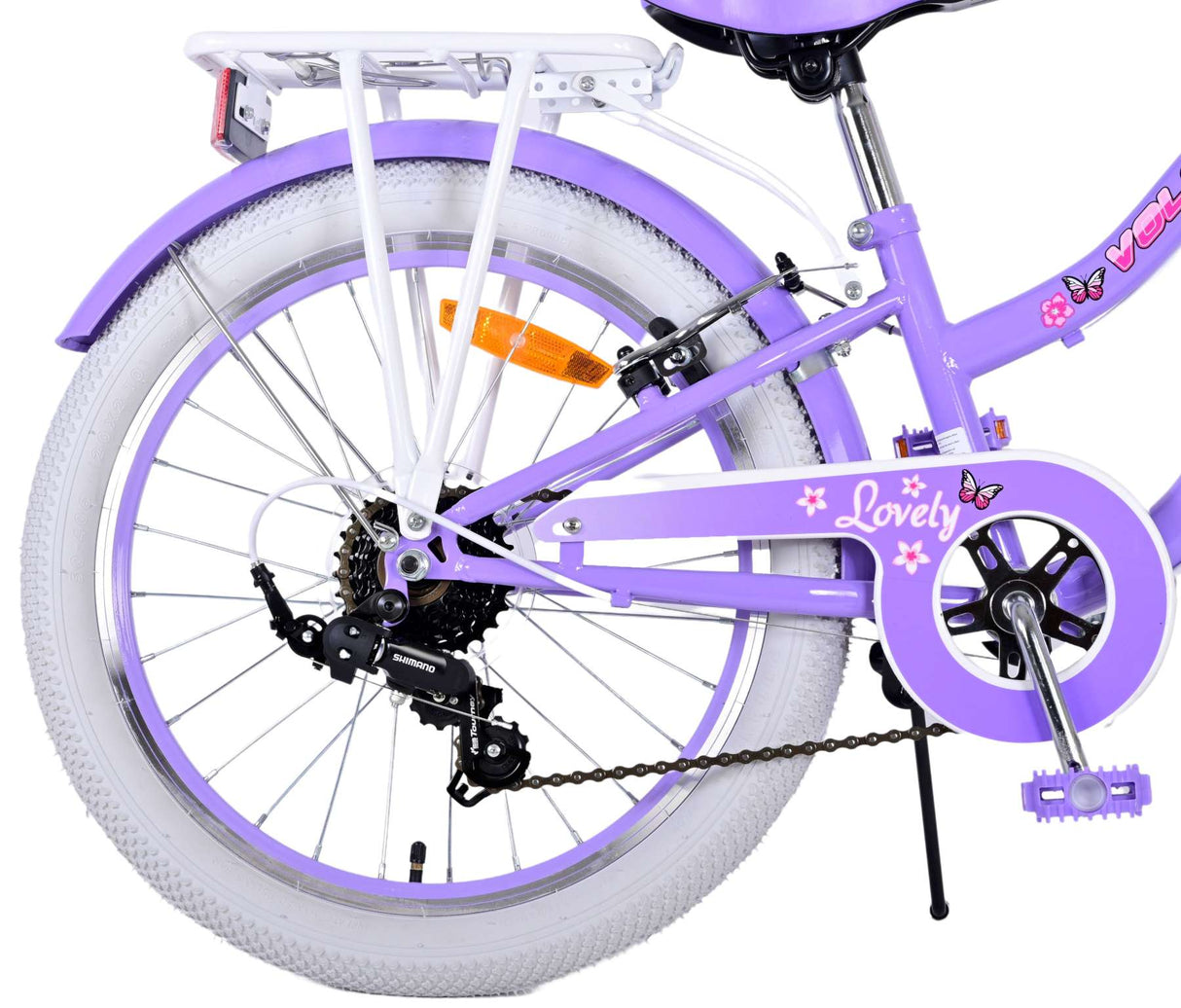 Volare lovely children's bicycle - girls - 20 inch - purple - 7 gears