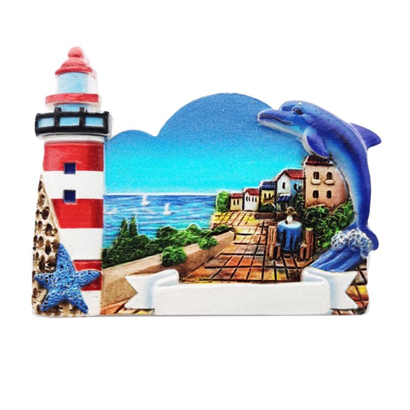 Liichthaus Delfin 3D Mier Beach Souvenir Magnéit