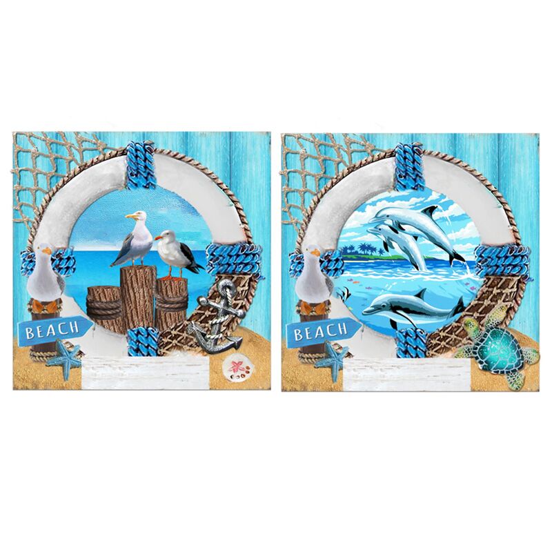 Blue Rescue Buoy 3D Sea Beach Souvenir Magnet