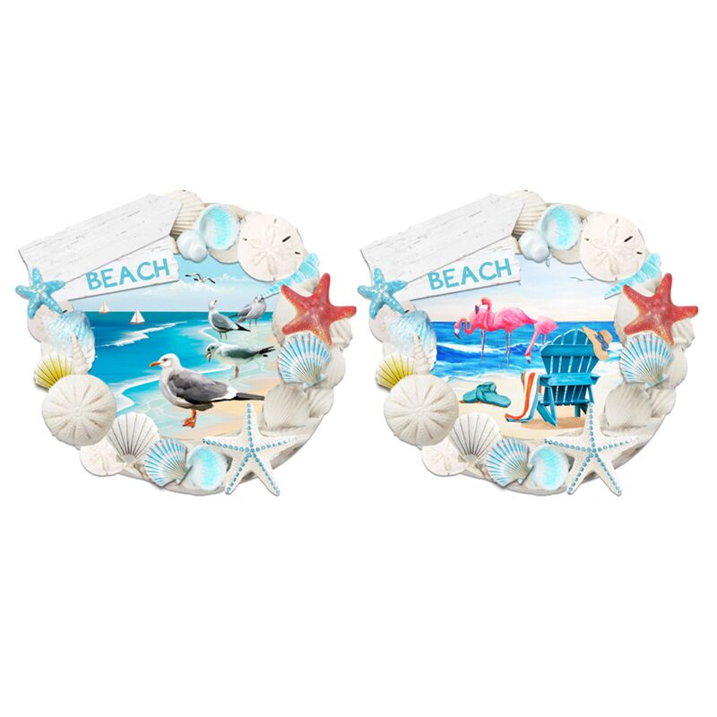 Blue beach shells 3D sea beach souvenir magnet
