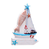 Segelboat Fësch 3D Mier Beach Souvenir Magnéit