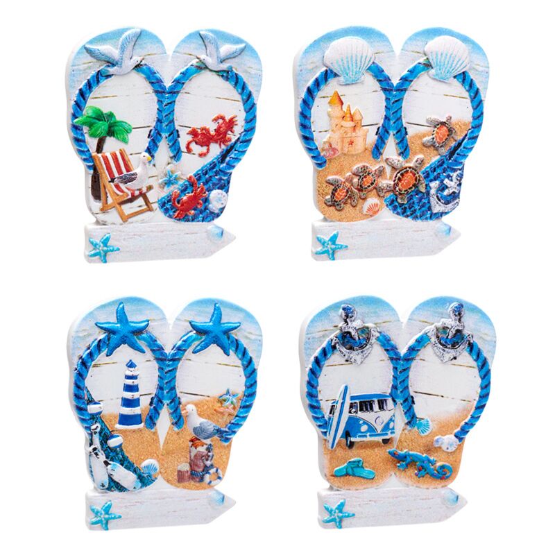 Beach slipper Bord 3D Sea beach Souvenir Magnet