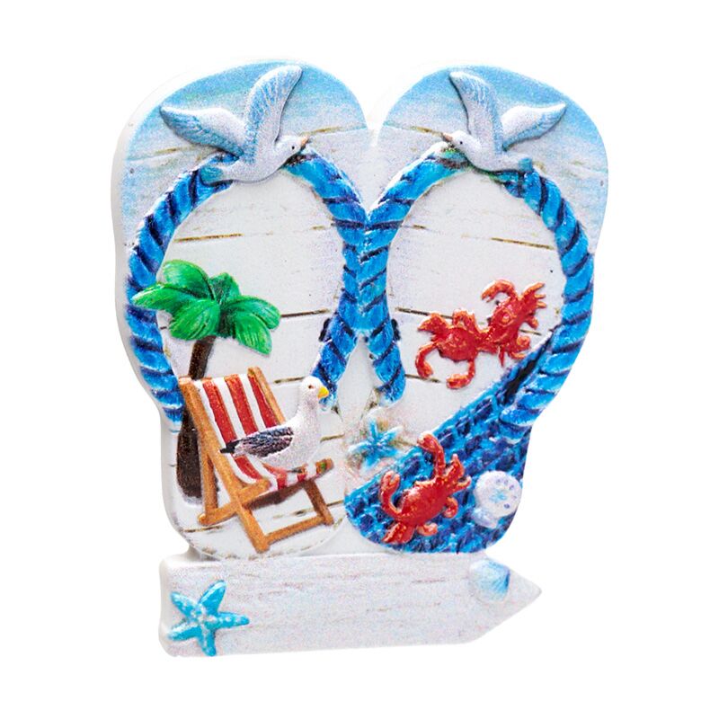 Beach slipper Bord 3D Sea beach Souvenir Magnet