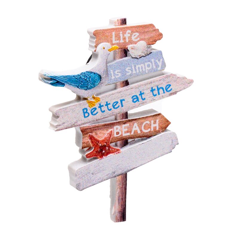 Beach signs slogans 3D sea beach souvenir magnet