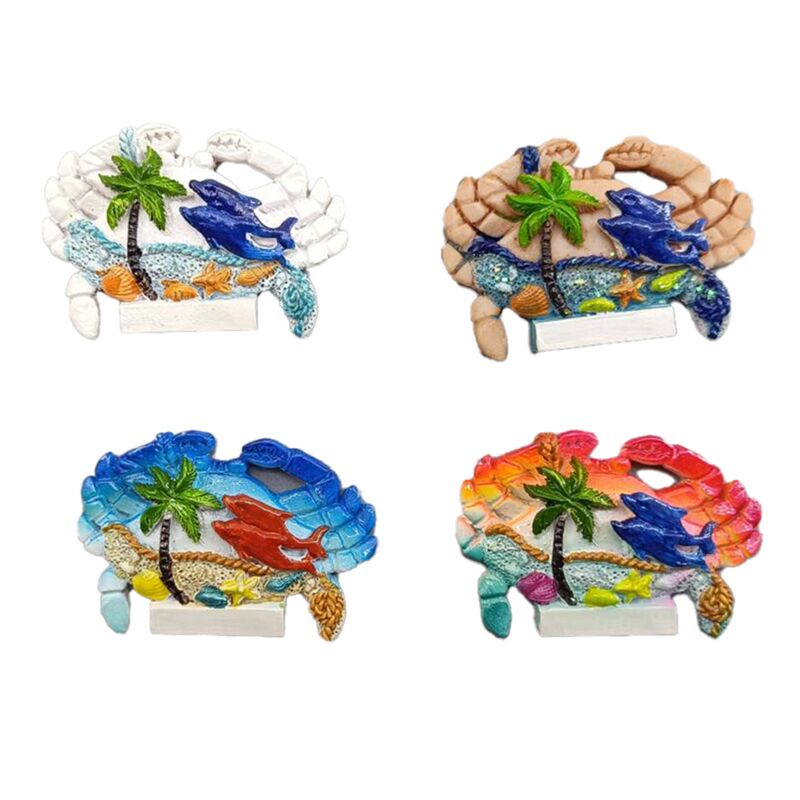 Sea Beach Souvenir Magnet Crab-Shaped Shell Dolphin