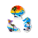 Sea beach souvenir magnet sea horse shell dolphin