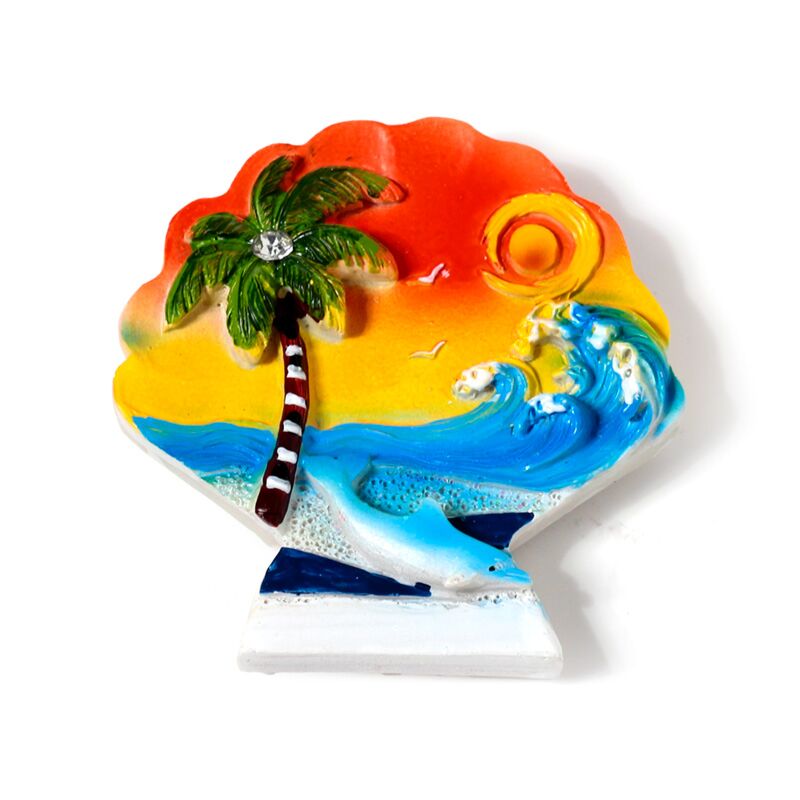 Sea beach souvenir magnet sea horse shell dolphin
