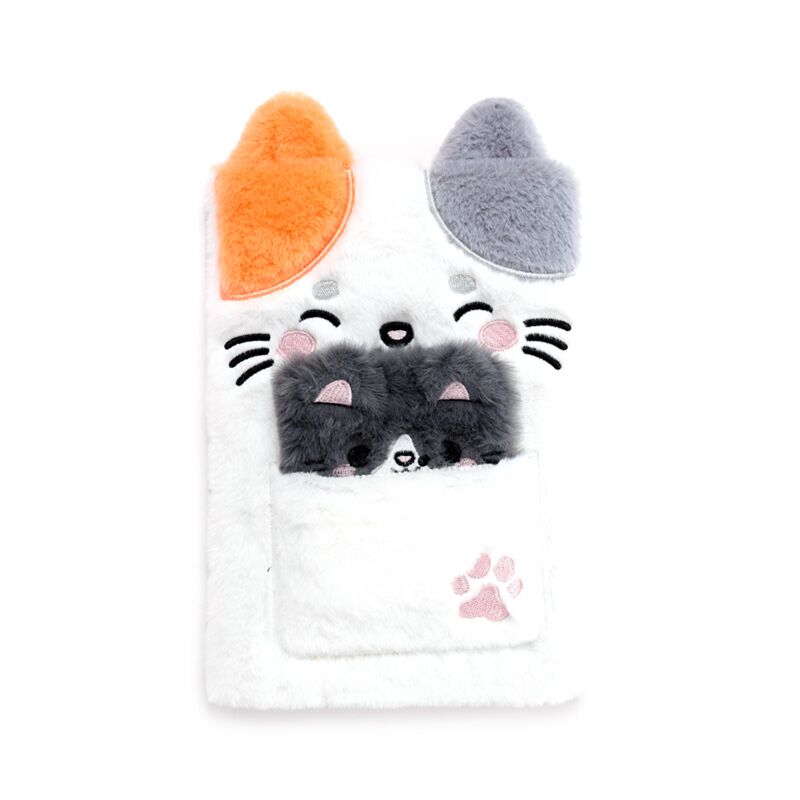 Adoramals lola the cat plush notebook pouch