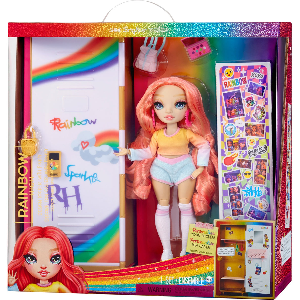 Mga Entertainment Regenbogen héich Design Locker an pinkly Paige