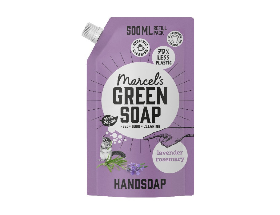 Marcel's Green Soap Hand Soap Lavender Rosemary 500ml Navulzak