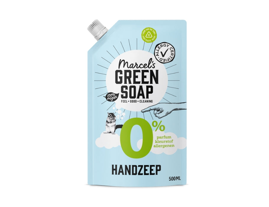 Marcel's green soap refill - handzeep 0% - 500ml