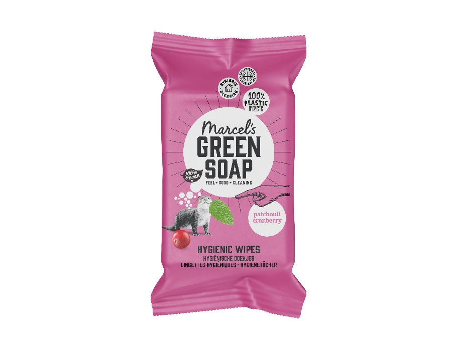 Marcel's Green Soap Toalling Wipes Patchouli Cranberry