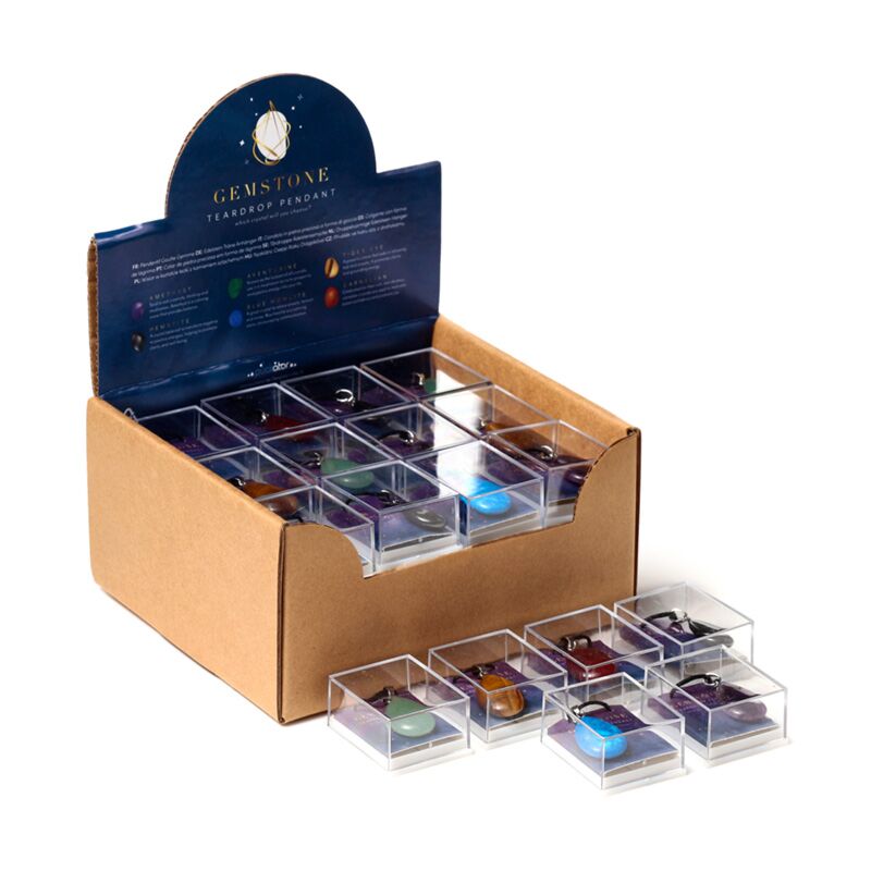 Tropfenförmiger Anhänger aus heilendem Edelstein