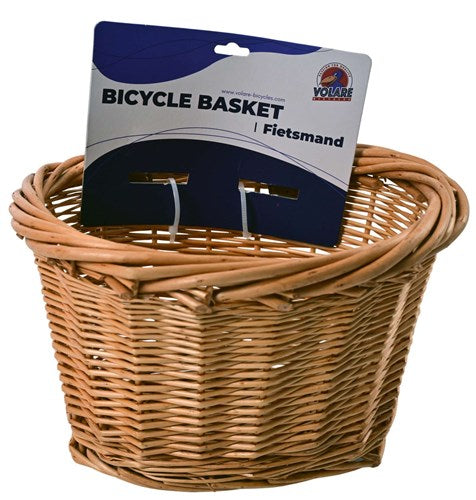 Wicker basket with straps for 12-16 inches