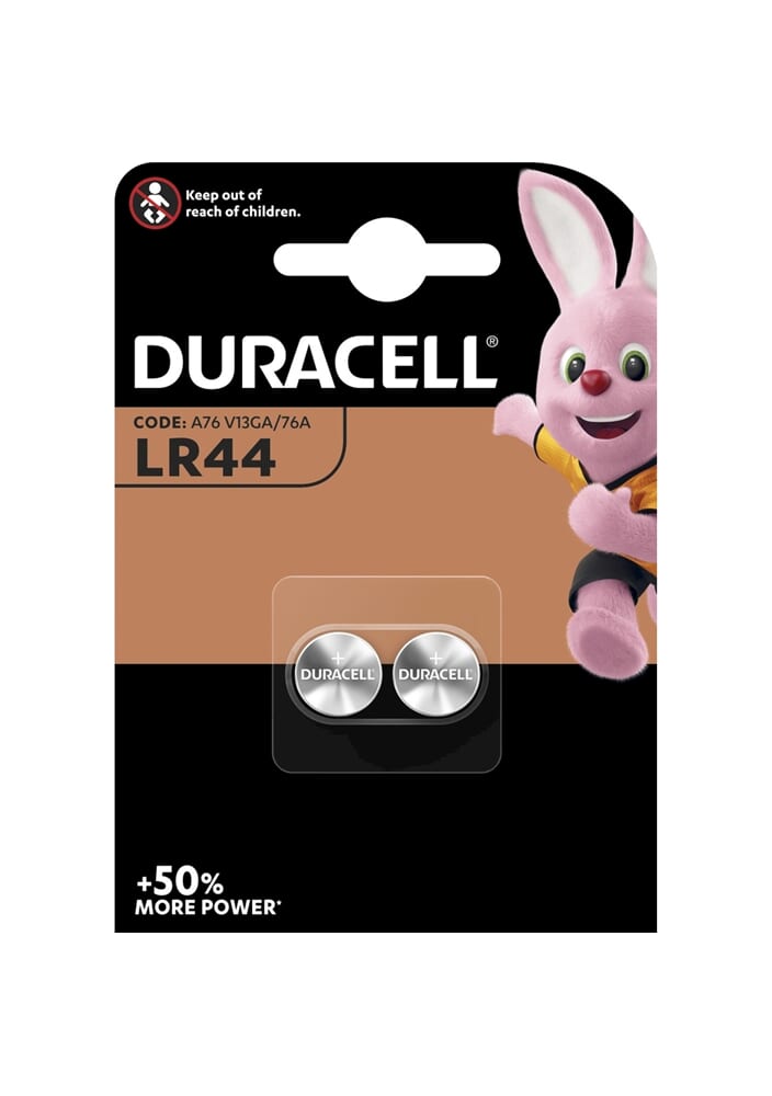 Duracell Alkaline LR44 A76 V13GA 76A 1.5V Agramas 2 piezas