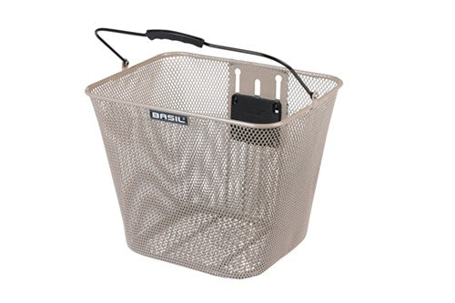 Basil Bicycle basket Bilbao KF Confirmation 26 x 22 x 27 cm - Nude Metallic