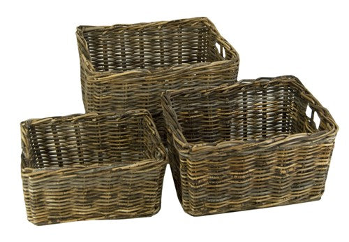 Cesta dren-v-envelhecida 45x35x25 marrom